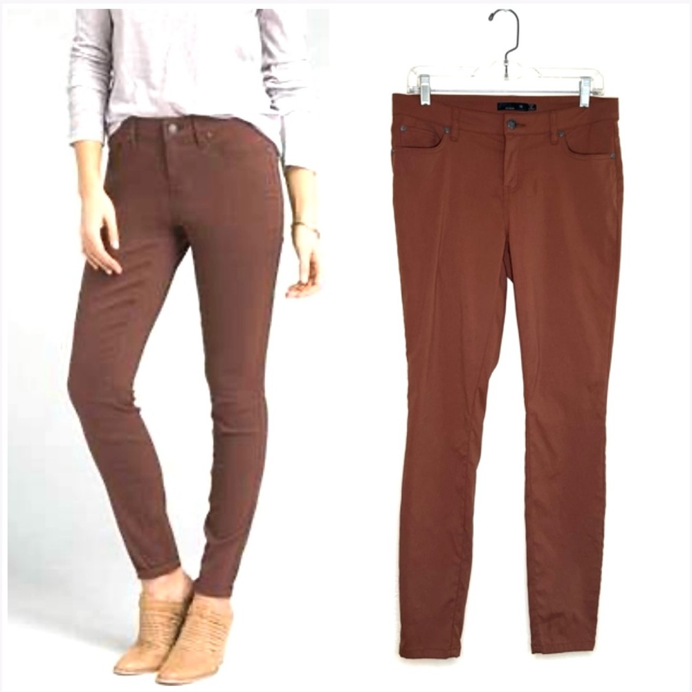 PRANA Briann Quick Dry Pants Brown Skinny Size 10